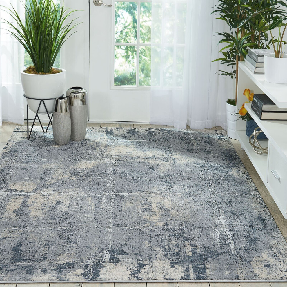 (Medium 119x180cm) Rustic Textures Rugs RUS06 in GRYBG-image-OPC-PBCKN62-NEW