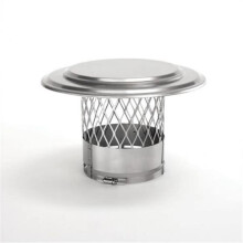 Home Saver 10445 4 in. UltraPro Collarplate Rain Cap with 0.75 in. Mesh - 316 Alloy