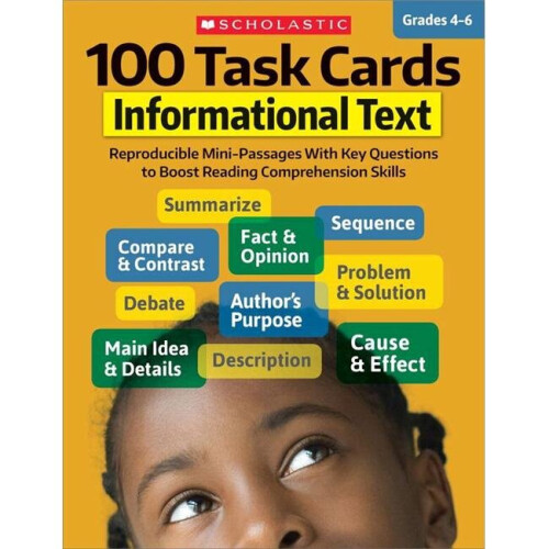 Scholastic 1591707 100 Task Cards Informational Text