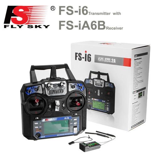 (Mode 1 (Right Hand Throttle)) FlySky FS-i6 2.4ghz 6 Channel RC Transmitter Remote Controller FS-iA6B Receiver 2