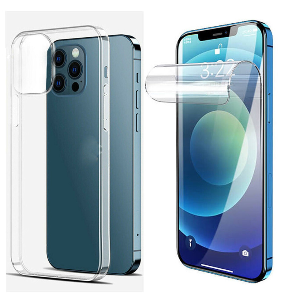 For Apple Iphone 13 Clear Phone Case Cover And Soft Film Screen Protector Guard 9360159022782