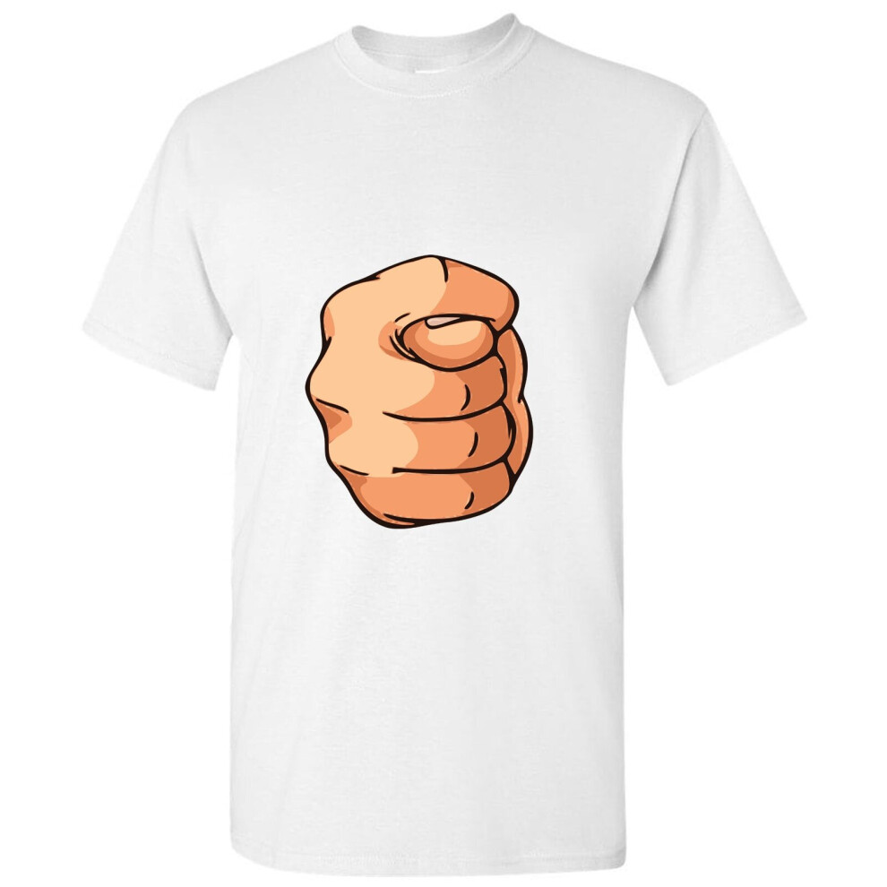 (L) Sexy Romantic Sex Thumb Hand Funny Art White Men T Shirt Tee Top