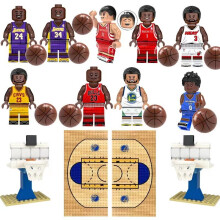 (Style R) NBA Basketball suit building block basketball frame basketball court floor small particle assembly toy fit Lego