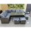 9 Seater Table and Chair Dining Sofa Set - Grey 1
