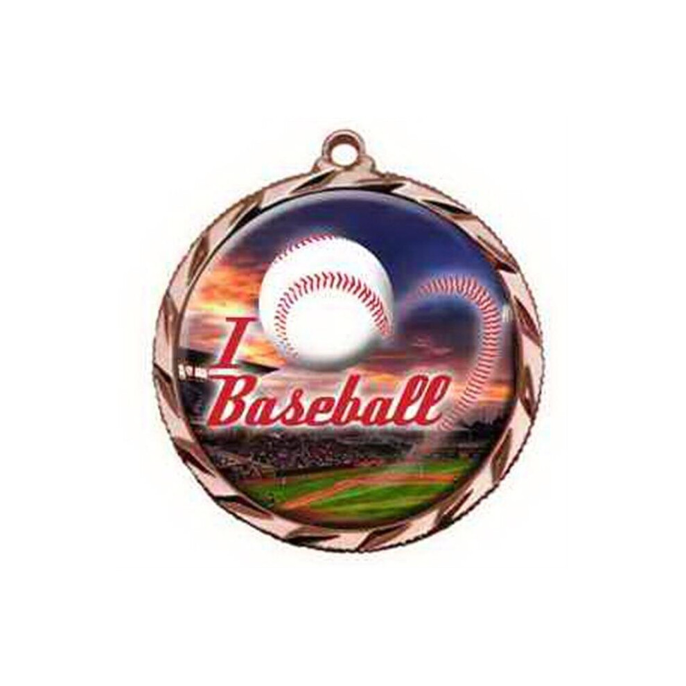 Simba Express-022C 1.18 In. Vibraprint Insert Medal With Coin Edge, Gold