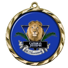 Simba EXPRESS-022A 2.5 in. Vibraprint Insert Medal with Coin Edge, Gold