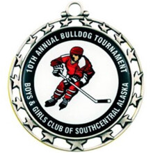Simba EXPRESS-034A 2.5 in. Vibraprint Insert Medal with Star Piercing, Gold