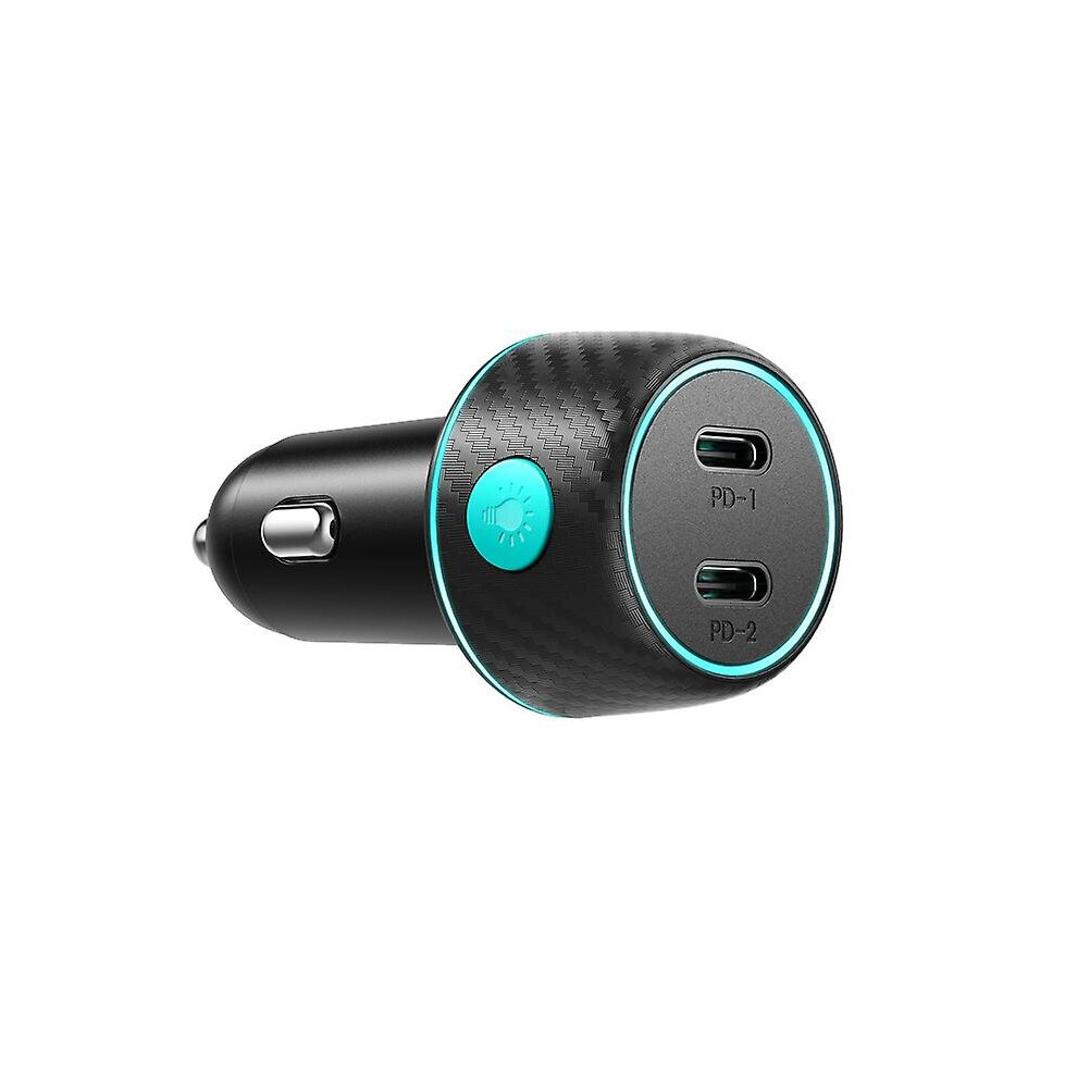Fast Car Charger 70W Pd Charging Adapter Dual Ports Car Power Adapter With Light 768582209104
