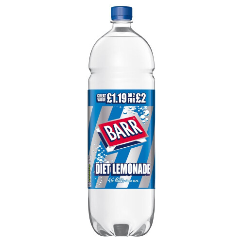 Barr Barr Diet Lemonade 2L Bottle (Pack of 6) 1