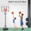 SPORTNOW SPORTNOW Kids Adjustable Basketball Hoop and Stand w/ Wheels, 1.8-2m 4