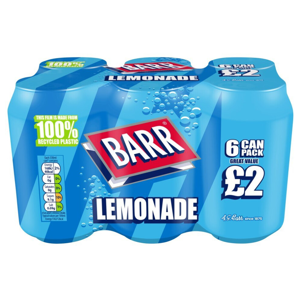 Barr Lemonade Cans 330ml (Pack of 24)