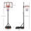 SPORTNOW SPORTNOW Kids Adjustable Basketball Hoop and Stand w/ Wheels, 1.8-2m 2