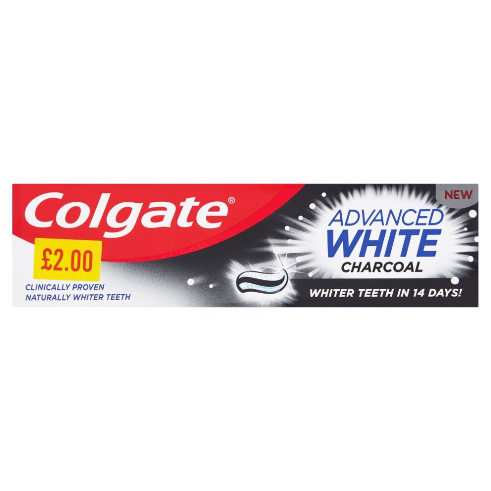 Colgate Advanced White Charcoal Fluoride Toothpaste 75ml (Pack of 6)