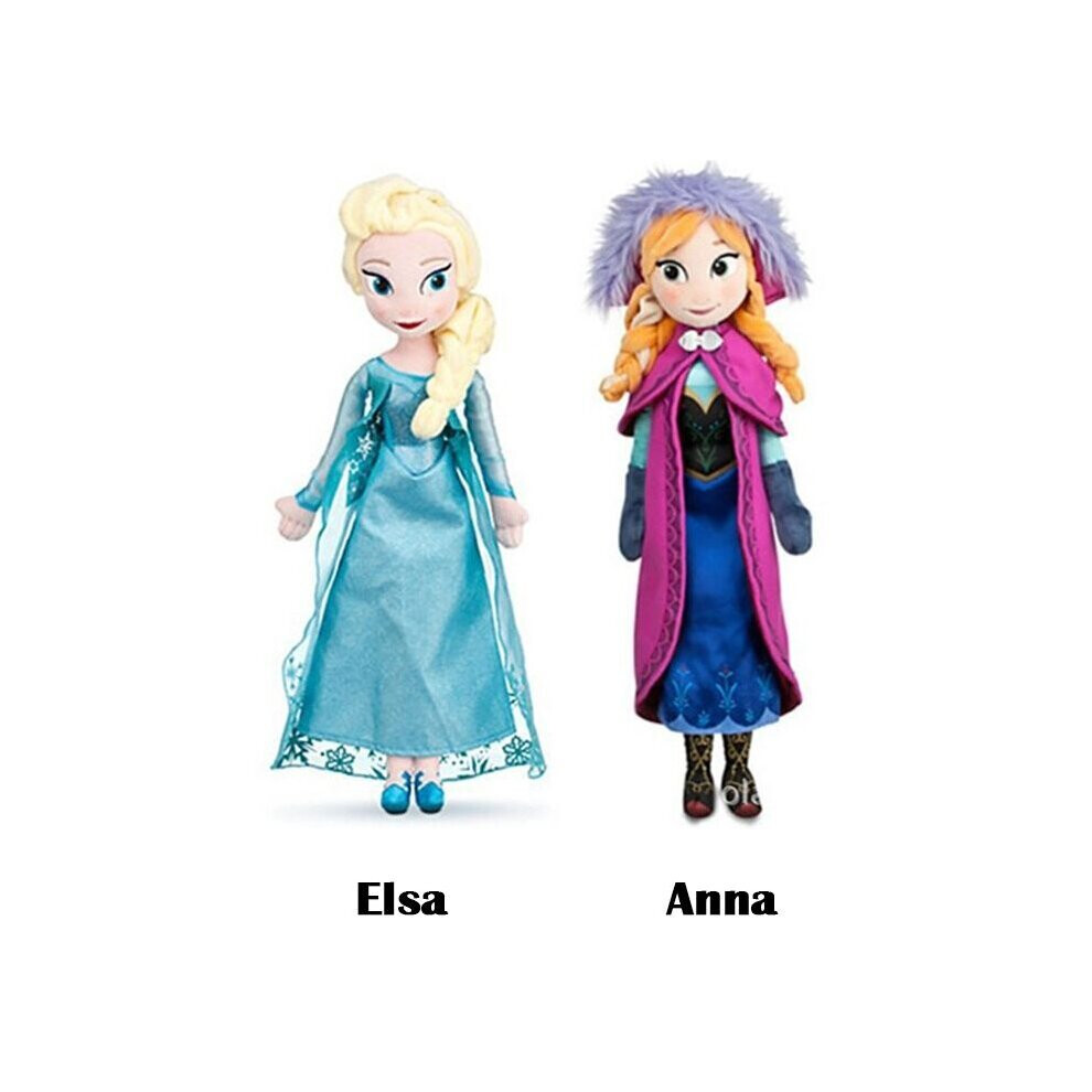 (elsa+anna, 40cm) Frozen Anna Elsa Dolls Snow Queen Princess Stuffed Doll Plush Kids Toys