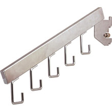 AMKO RR-5H-CH 5-Hook Waterfall for 1 in. Slot on 2 in. Center, Chrome