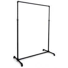 AMKO PL-KBB Height Adjustable Pipeline Ballet Bar Rack, Matte Black