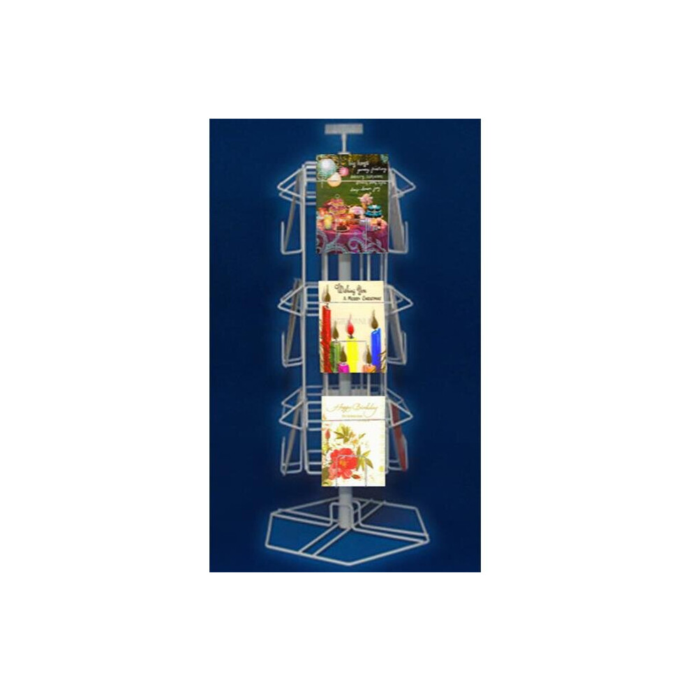 AMKO SPCARD12 30 x 18 in. 12 Pocket Card Display, White-image-OPC-PBCM276-NEW