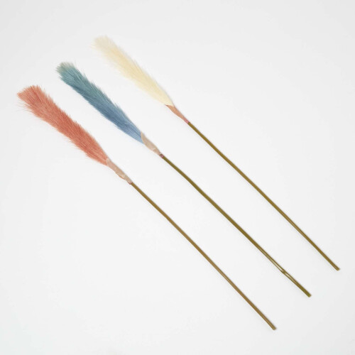 Homescapes Artificial Pampas Grass Set of 3 Multi-Coloured, 78cm