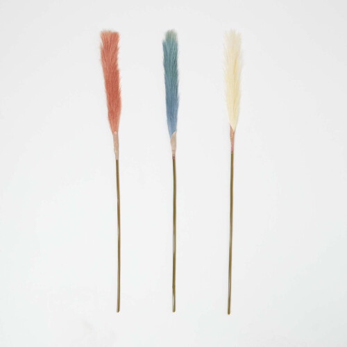 Homescapes Artificial Pampas Grass Set of 3 Multi-Coloured, 78cm 1