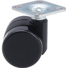 Gross Stabil GSDK230 37 mm Twin Hard Castor with Plate - Black