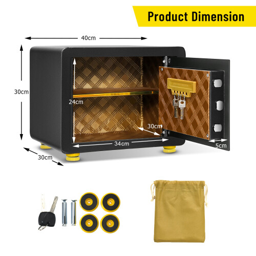 Costway Safe Box Electronic Safe Cabinet Steel Security Lock Box Office 1