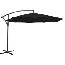(Black) 3m Cantilever Parasol Garden Banana Hanging