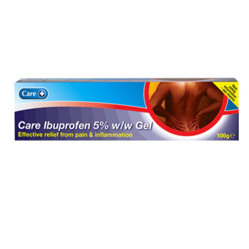 Care Ibuprofen 5% w/w Gel, Anti Inflammatory Pain Relief Gel 100g
