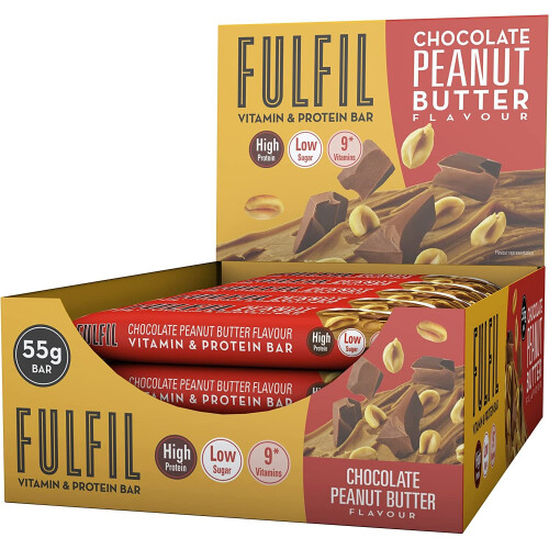 Fulfil Vitamin and Protein Bar (15 x 55 g Bars) Chocolate Peanut Butter