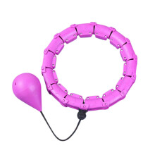 (Purple 36 Knots) 24/36 Knots Weighted Hoola Fitness Hoop Adult Smart Hula Thin Waist Weight Loss