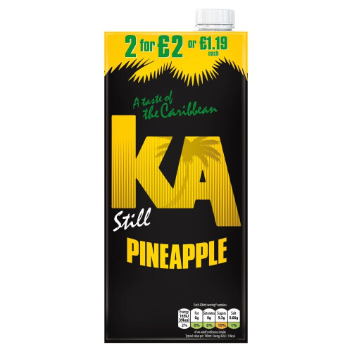KA Still Pineapple Juice 1L (Pack of 12)