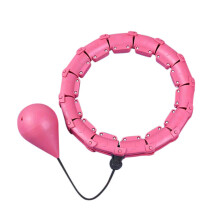(Pink 24 Knots) 24/36 Knots Weighted Hoola Fitness Hoop Adult Smart Hula Thin Waist Weight Loss