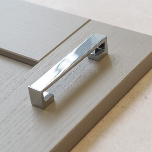 96mm Polished Chrome Kitchen Cabinet Square D Handle