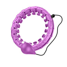 (Purple 27 Knots (Upgraded)) 24/36 Knots Weighted Hoola Fitness Hoop Adult Smart Hula Thin Waist Weight Loss