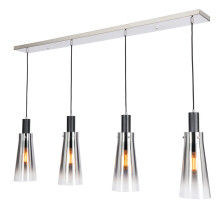 Visconte Atrani Ceiling Pendant Diner 4 Light with Ombre Shade - Black