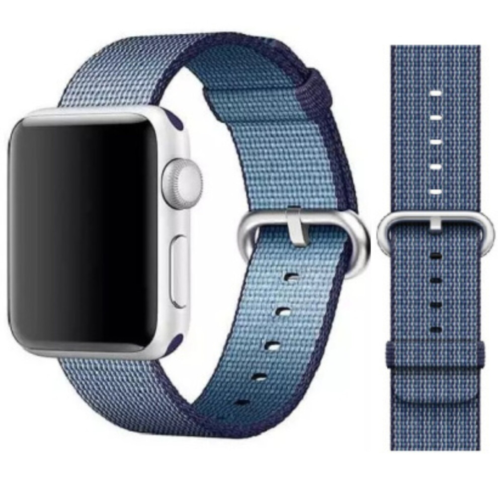 Apple Woven Nylon Watch Strap with Buckle (41mm / 38mm) - Midnight Blue