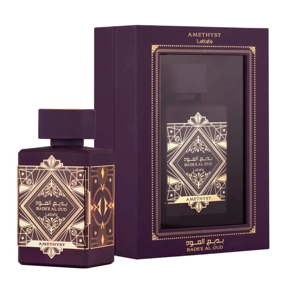 LATTAFA BADEE AL OUD AMETHYST EAU DE PARFUM SPRAY UNISEX 3.4 Oz / 100 ml