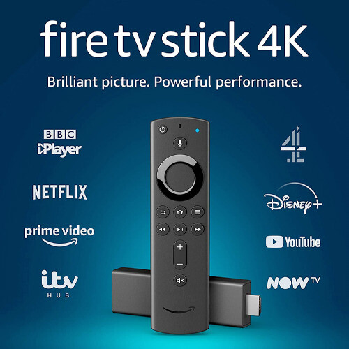 Amazon Fire TV Stick 4K UHD with 3rd Gen Alexa Voice Remote (includes TV controls)