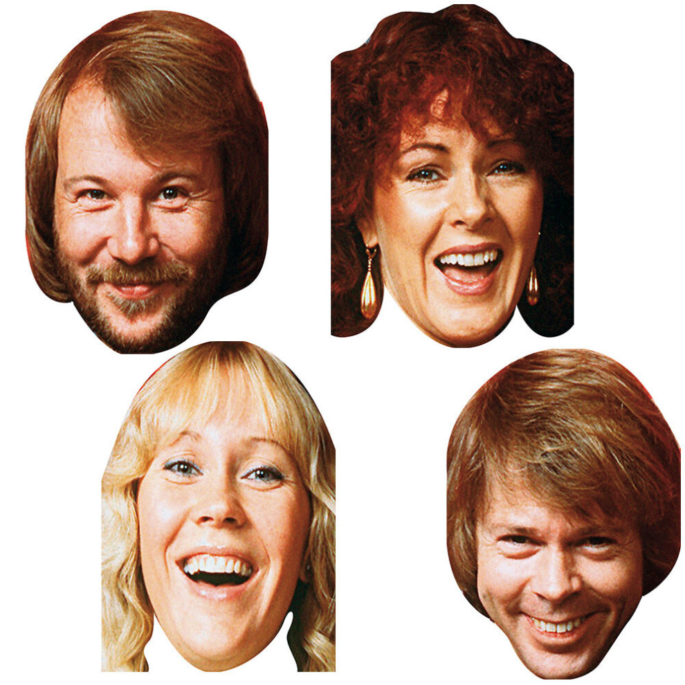 Abba Face Masks Pack Celebrity Face Mask Fancy Dress Cardboard Costume Mask