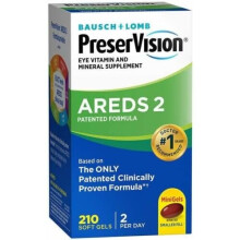 Bausch & Lomb PreserVision AREDS 2 Eye Vitamin & Mineral 210 Soft Gels