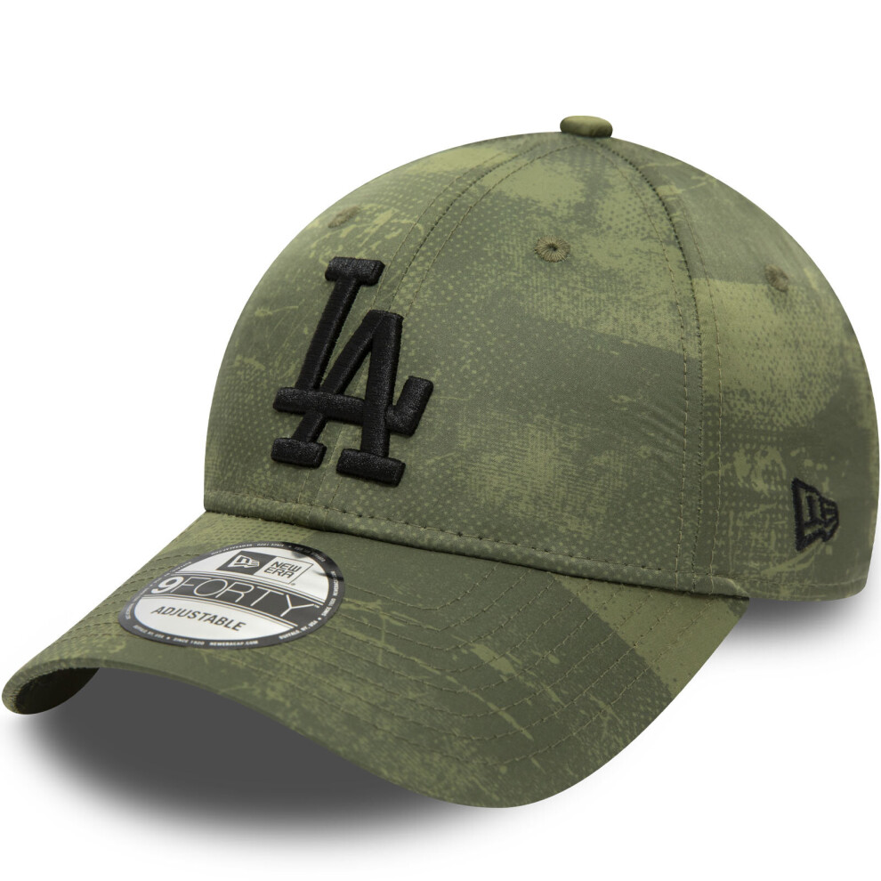 New Era Los Angeles Dodgers Print 9FORTY Adjustable Baseball Cap Hat - Green