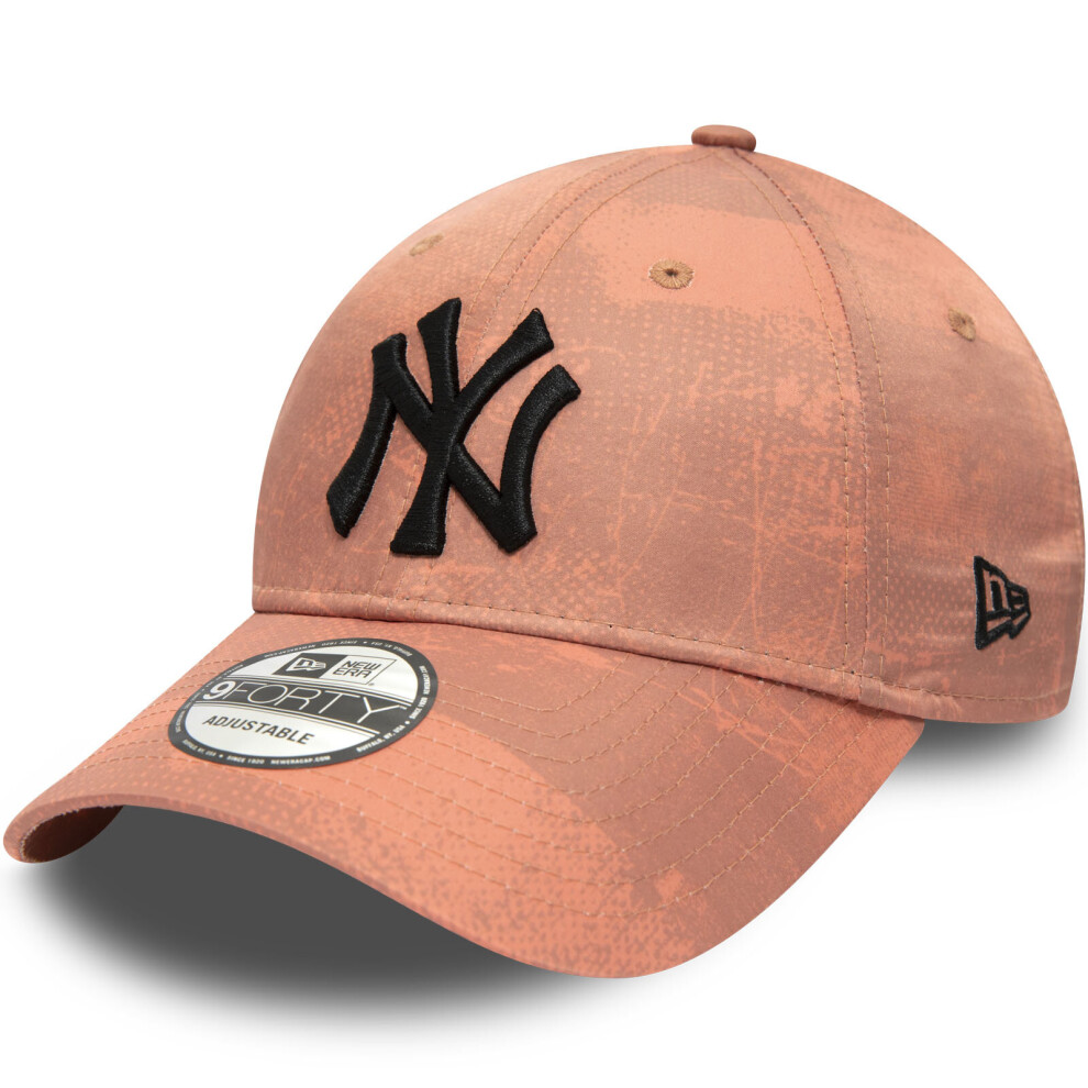 New Era New York Yankees Print 9FORTY Adjustable Baseball Cap Hat - Pink