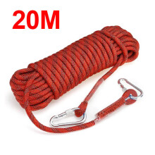 ( Red) 20m Tree Rock Climbing Rope Red Outdoor Mountain Safety Rescue Auxiliary Cord