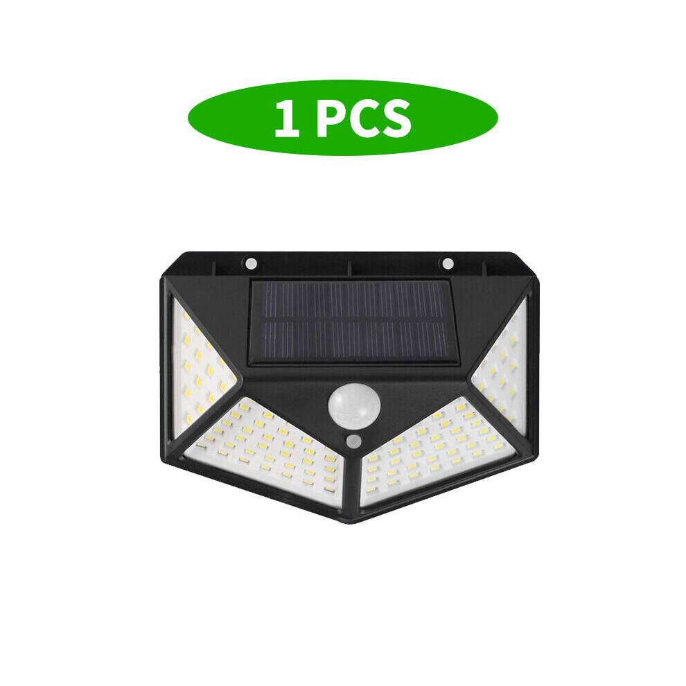 (  100 LED - 1PCS) Solar Power PIR Motion Sensor Wall Lights 100 LED Outdoor Garden Security