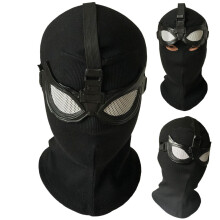Superhero Peter Parker Spider Mask Cosplay Stealth Suit Black Helmet Halloween Masquerade