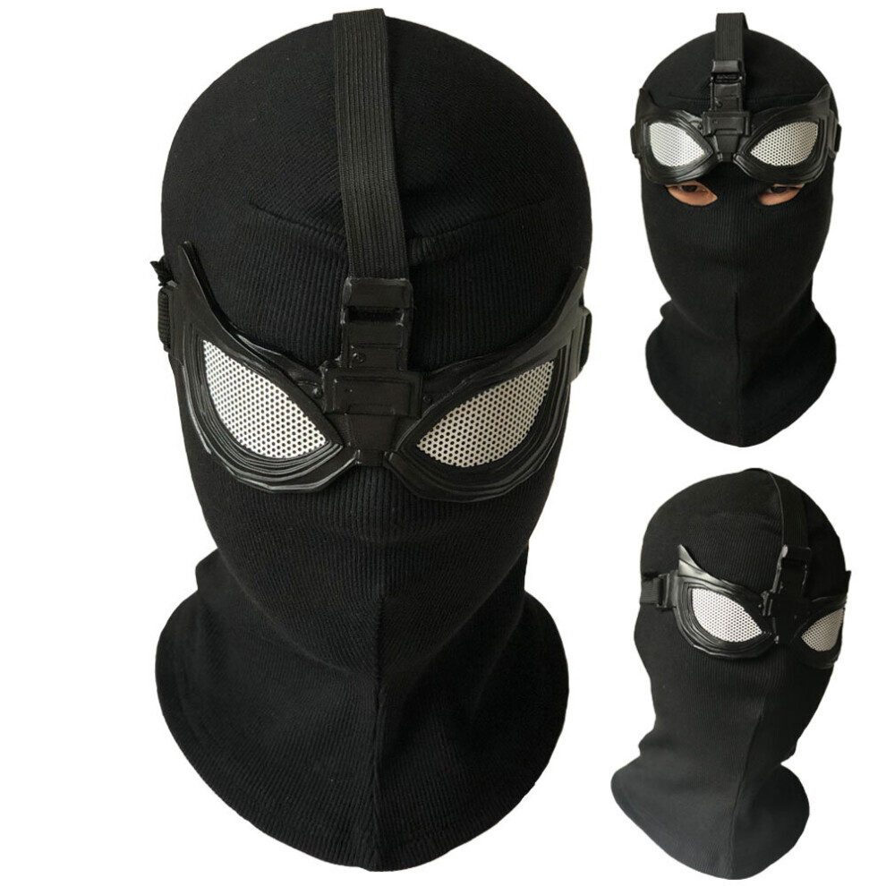 Xylfly Superhero Peter Parker Spider Mask Cosplay Stealth Suit Helmet Halloween Masquerade Black