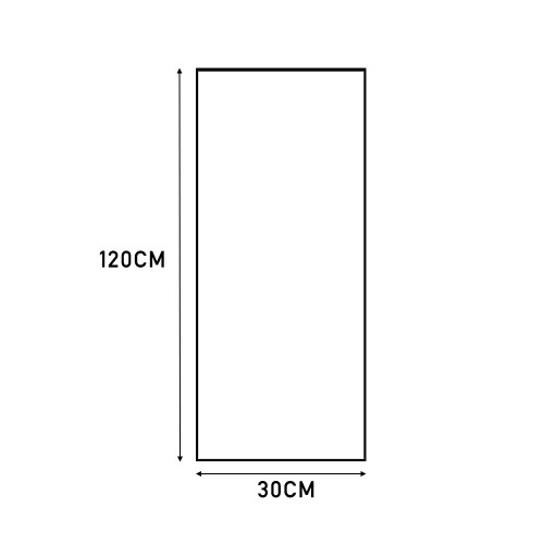 Living And Home (Black) Modern Slim Frame Full Length Wall Mirror 1