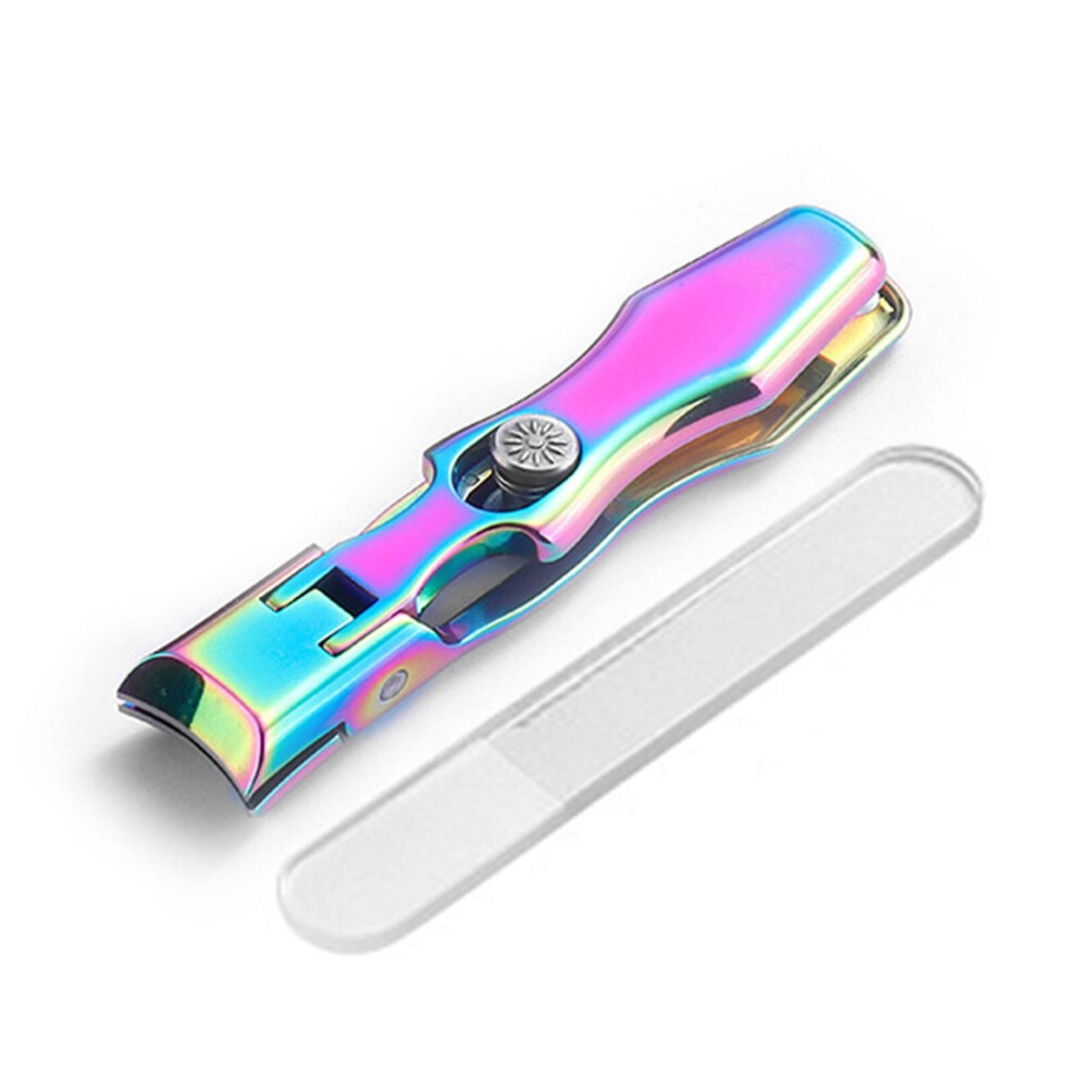 (Colorful) Fingernail Clippers Sharp Wide Teeth Nail Cutter With Nail File For Thick Nails