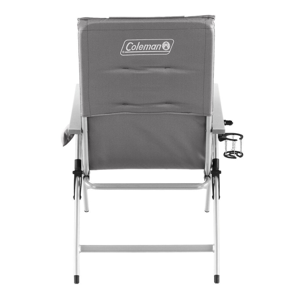 Coleman 5 Position Padded Recliner Chair - Grey