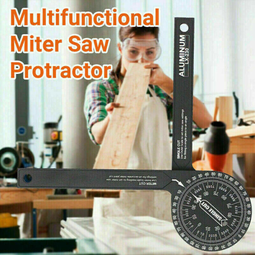 360° Aluminum Angle Finder Miter Saw Protractor Woodworking Measuring
