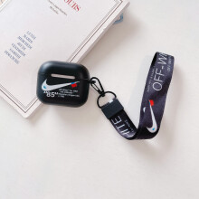 (Black, For Apple AirPods 3) Off White Nike Airpods Case For Apple AirPods1/2 Pro/3 Exercise Cover Fitness
